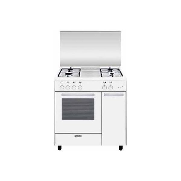 glem gas as854gx cucina a gas 4 fuochi forno a gas con grill larghezza x profondità 80x50 cm classe energetica a con colore bianco - as854gx linea alpha (stipetto)