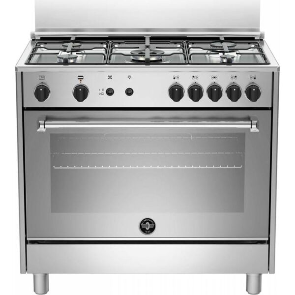 la germania amn965gxv cucina a gas 5 fuochi forno a gas ventilato libera installazione larghezza x profondità 90x60 cm classe energetica a+ colore inox - amn965gxv