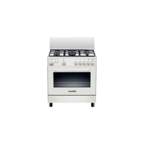 la germania s85 c 21 w cucina a gas 5 fuochi con forno a gas con grill larghezza 80 cm profondità 50 cm colore bianco - s85 c 21 w stile