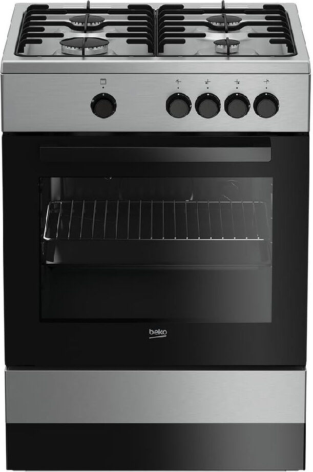 beko fsg62000dx cucina a gas 4 fuochi forno a gas larghezza x profondità 60x60 cm colore inox - fsg62000dx