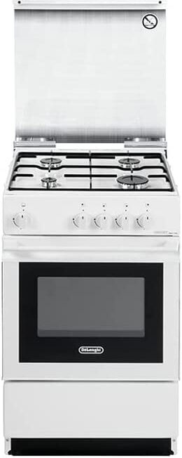 delonghi sgw 554 gn n cucina a gas 4 fuochi forno a gas larghezza x profondità 50x50 cm colore bianco - sgw 554 gn n