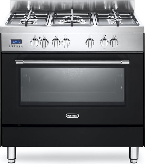 delonghi pro 96 ma cucina a gas 5 fuochi forno elettrico multifunzione ventilato con grill larghezza x profondità 90x60 cm con colore antracite / inox - pro 96 ma linea pro