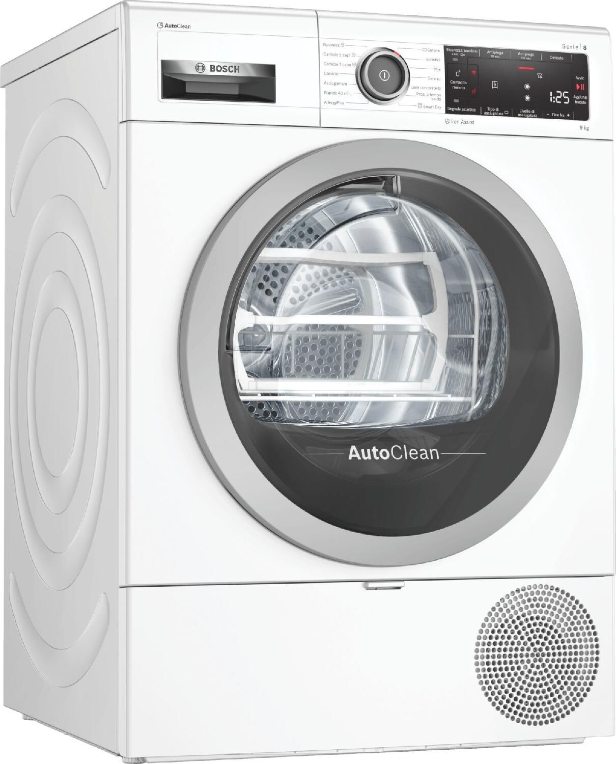 Bosch Wtx87kh9it Asciugatrice Wtx87kh9it 9 Kg Classe A++ Pompa Di Calore Profondità 63 Cm Funzione Vapore Serie 8