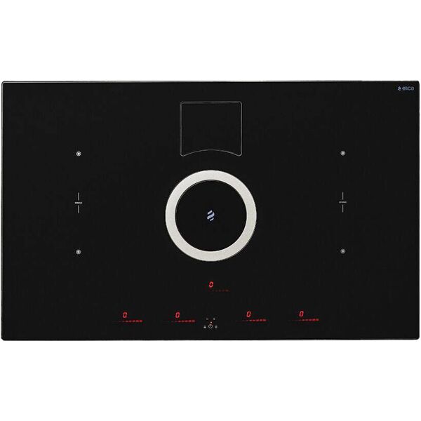 elica prf0146210 piano cottura a induzione con cappa integrata filtrante 4 fuochi larghezza 83 cm in vetro colore nero - prf0146210 nikolatesla switch bl/f/83