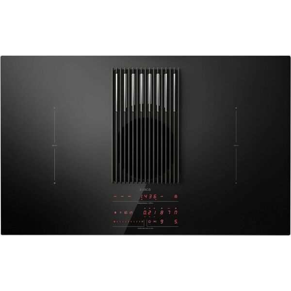 elica prf0147744 piano cottura a induzione con cappa integrata aspirante e bilancia 4 fuochi (2 bridge zone) larghezza 83 cm colore nero - nikolatesla libra bl/a/83