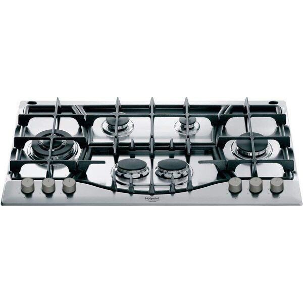 ariston phn 961 ts/ix/ha phn 961 ts/ix/ha piano cottura 90 cm a gas 6 fuochi (1 wok) griglie in ghisa colore inox