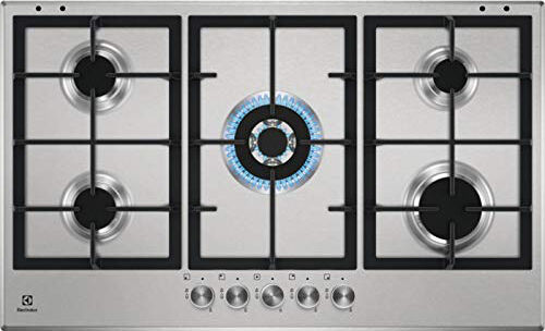 electrolux kgs9536sx kgs9536sx piano cottura 5 fuochi a gas 90 cm griglie in ghisa colore inox