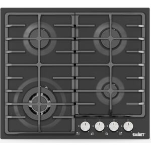 samet Newvesuvio Piano Cottura A Gas 4 Fuochi 60 Cm Materiale Vetro Colore Nero - Newvesuvio60ne samet Newvesuvio Piano Cottura A Gas 4 Fuochi 60 Cm Materiale Vetro Colore Nero - Newvesuvio60ne