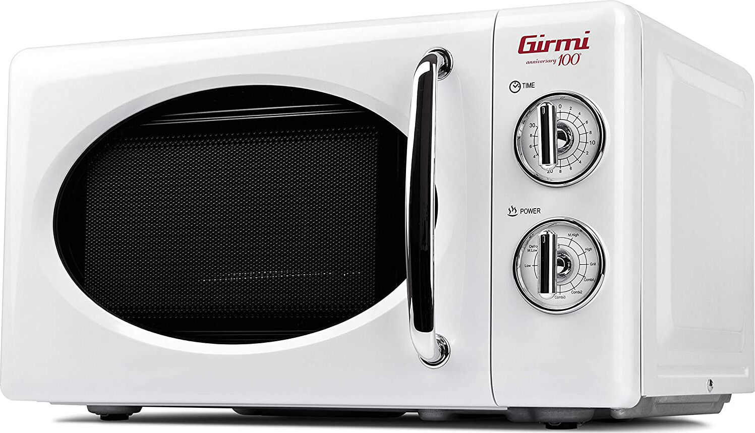 girmi fm2101 forno microonde combinato con grill capacità 20 litri potenza 700 watt colore bianco - fm2101 vintage