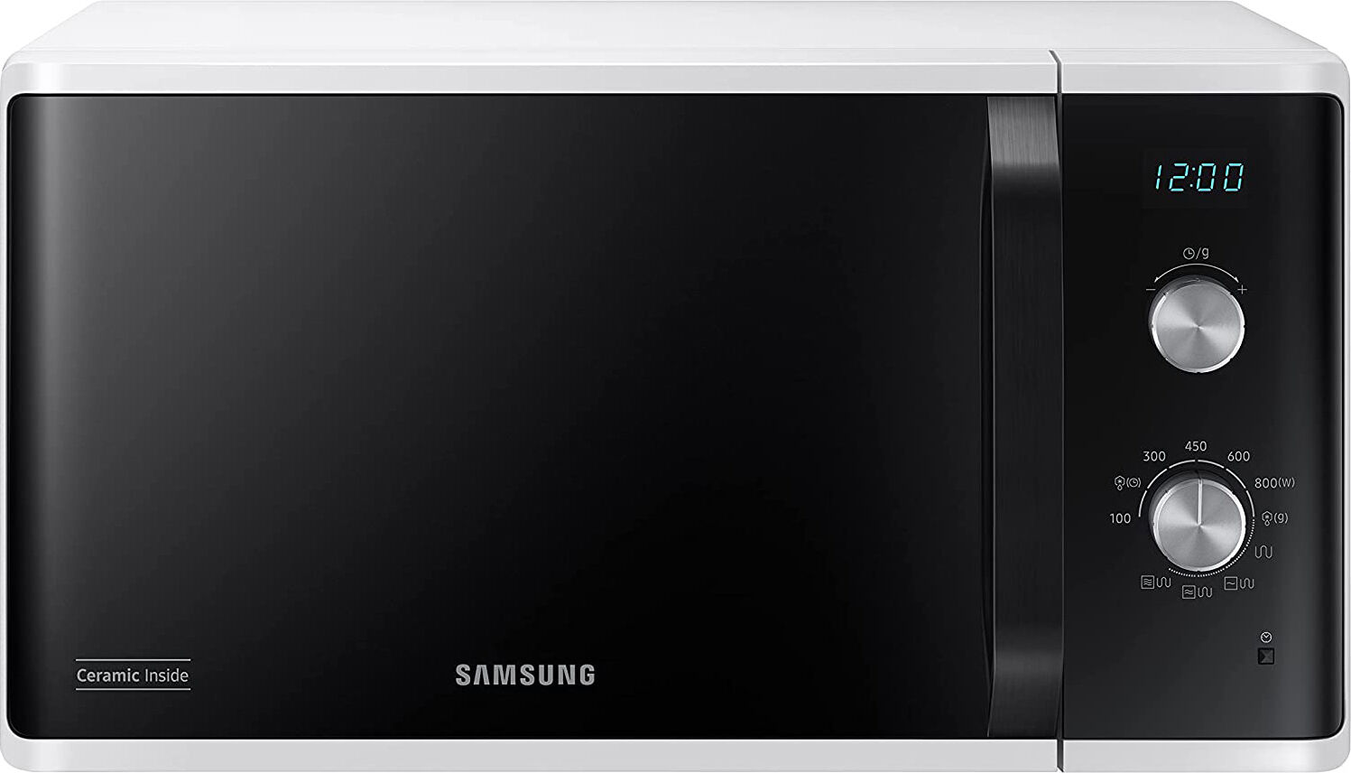 samsung mg23k3614aw forno microonde combinato con grill capacità 23 litri potenza 800 watt colore bianco - mg23k3614aw