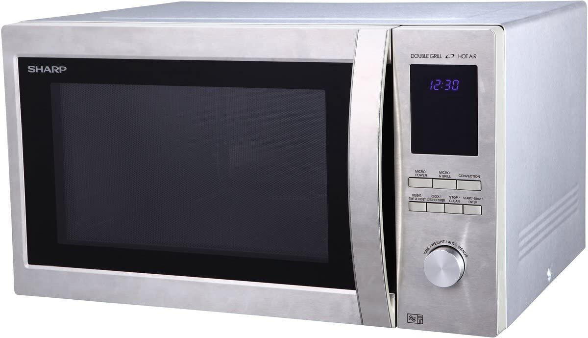 sharp r-982stwe forno microonde combinato con grill capacità 42 litri potenza 1000 watt colore acciaio - r-982stwe