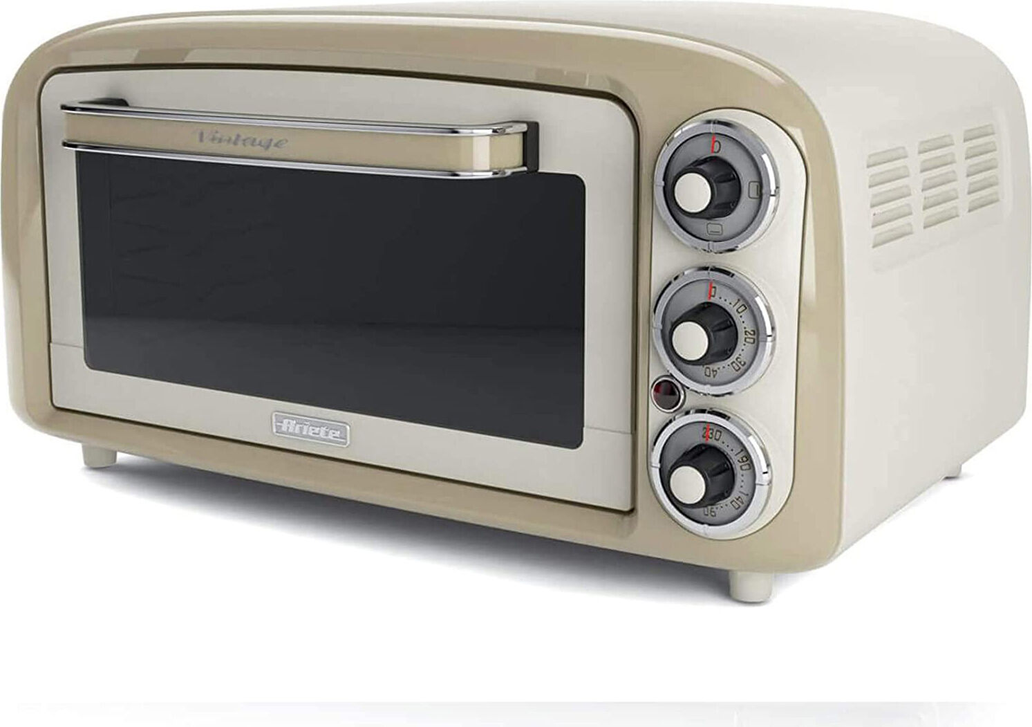 ariete 979beige forno elettrico fornetto capacità 18 litri potenza 1380 watt timer colore beige - 979beige vintage