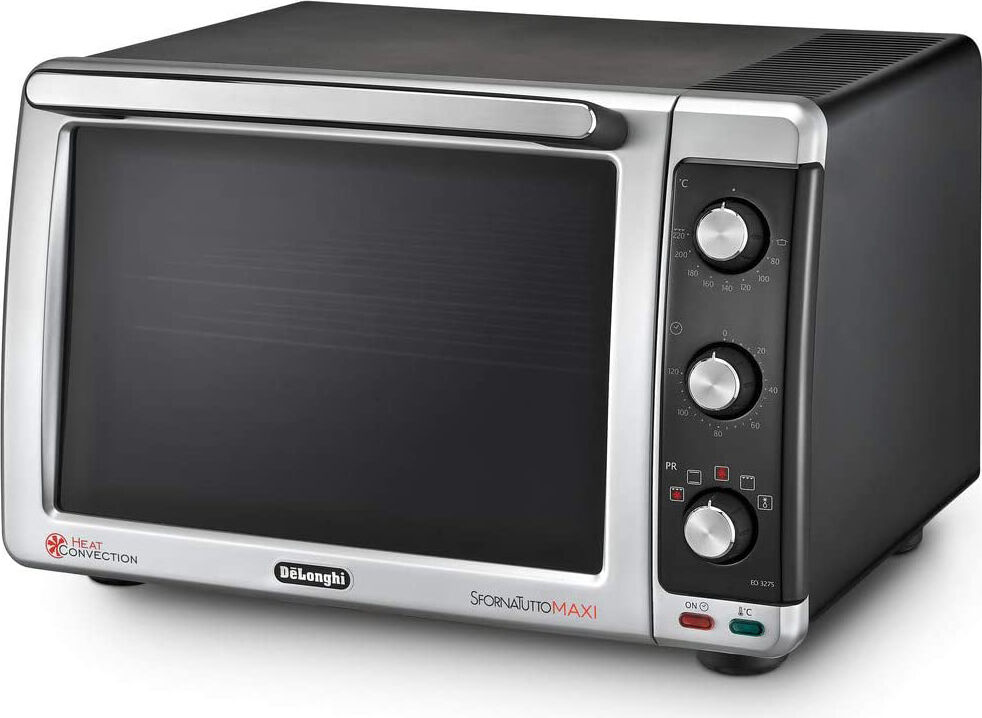 delonghi eo 32752 forno elettrico ventilato fornetto con grill capacità 32 litri potenza 2200 watt timer e luce interna colore nero - eo 32752