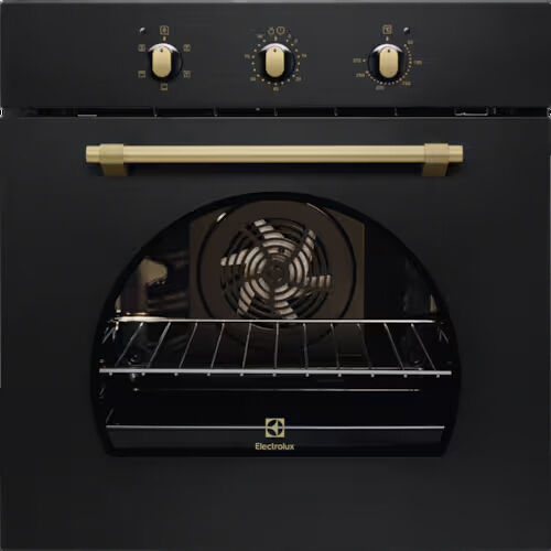 electrolux fr53g forno elettrico da incasso ventilato multifunzione con grill e funzione pizza 68 litri 60 cm classe a colore nero opaco serie 300 - fr53g