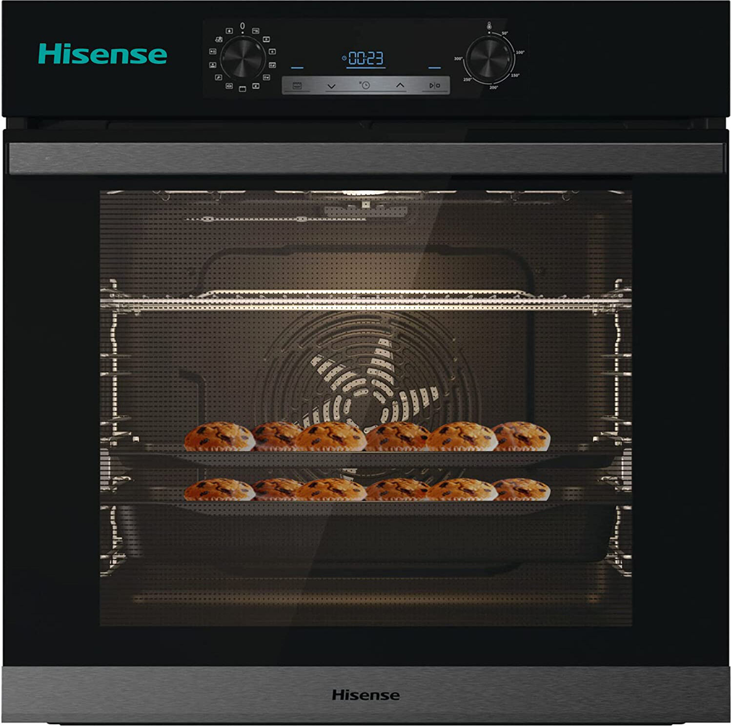 hisense bsa65226ab bsa65226ab forno elettrico da incasso ventilato a vapore con grill 77 litri 60 cm classe a colore nero