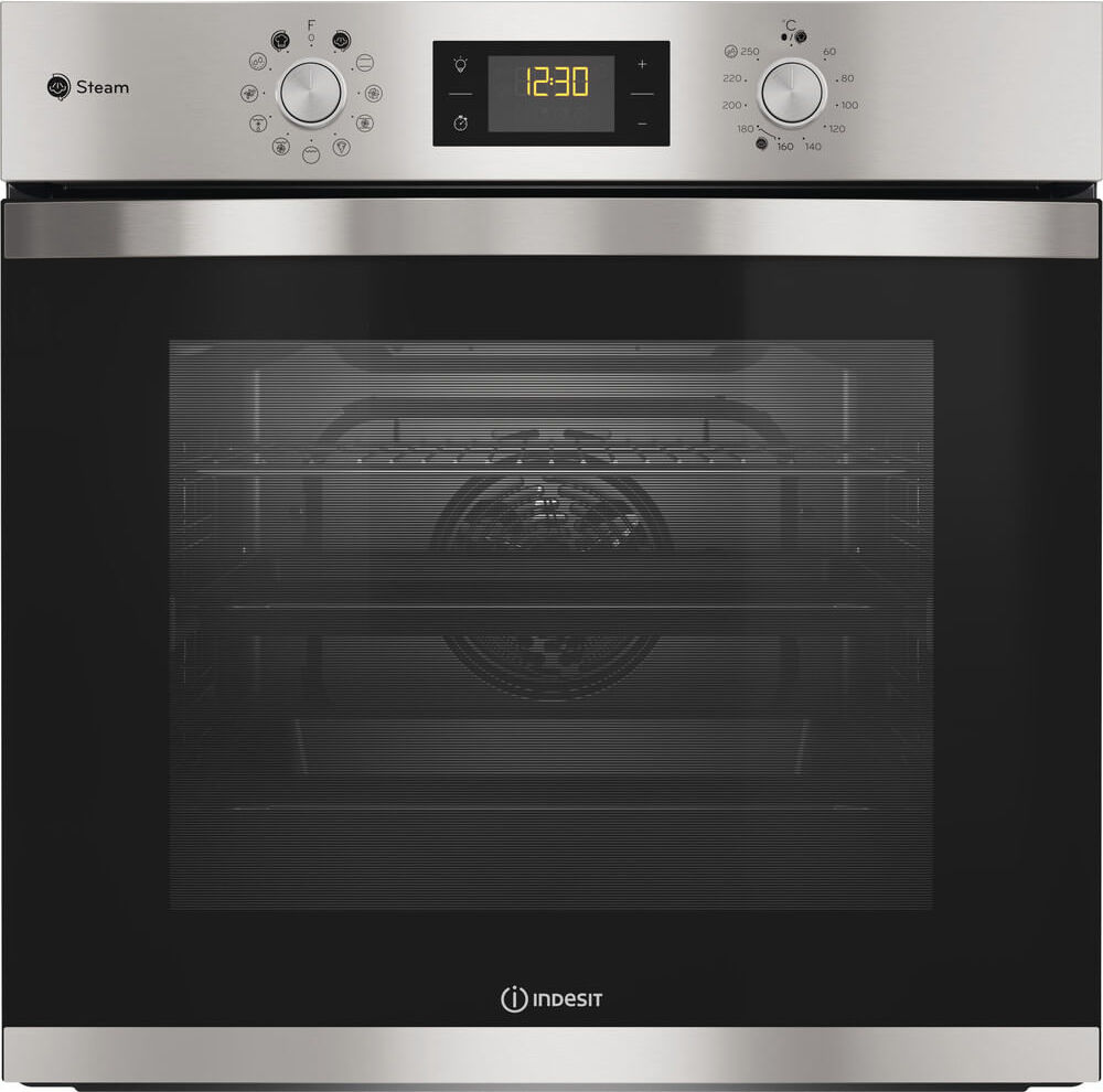 indesit ifws 3841 jh ix forno elettrico da incasso ventilato multifunzione con grill capacità 71 litri classe a+ funzione pizza colore inox - ifws 3841 jh ix