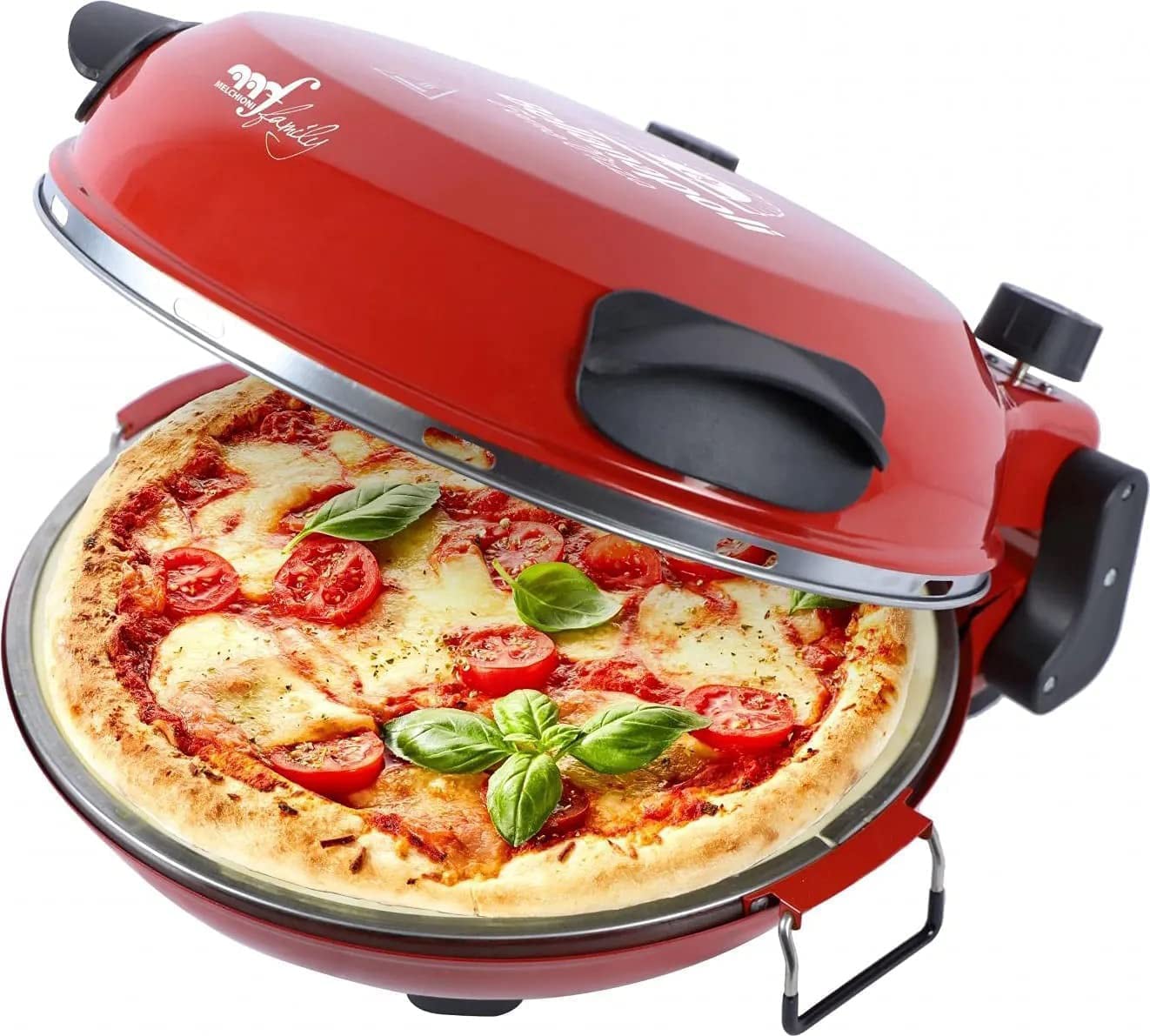 melchioni bellanapoli forno pizza elettrico potenza 1200 watt diametro 33 cm timer colore rosso - bellanapoli