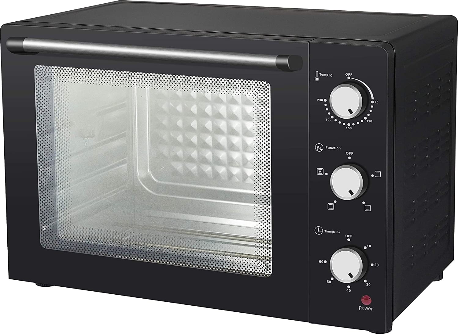 melchioni enjoy 63 forno elettrico ventilato fornetto con grill capacità 63 litri potenza 2200 watt colore nero - enjoy 63