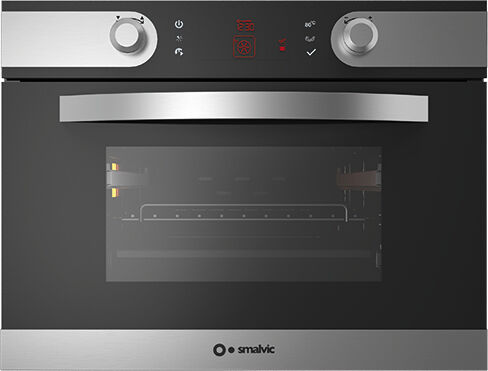 smalvic 1015905400 fi45vp lx11-etcr serie range forno elettrico da incasso ventilato multifunzione funzione vapore / pizza 35 litri 60 cm classe a colore nero