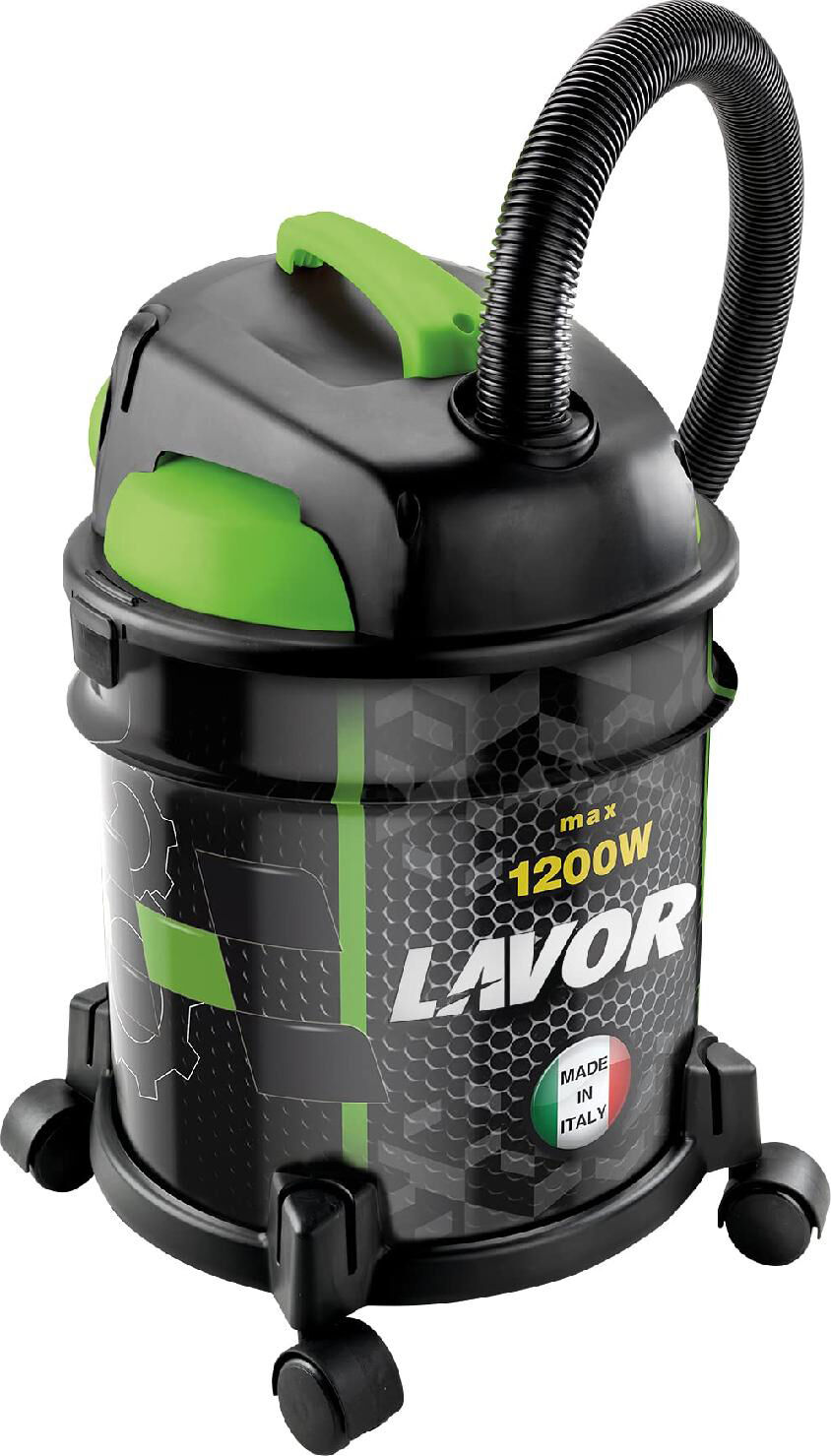 lavor 82430031 bidone aspiratutto solidi e liquidi capacità 20 litri potenza 1200 watt funzione soffiatore con ruote - 8.243.0031 rudy 1200 s