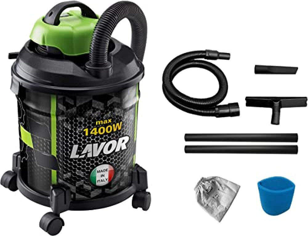 lavor joker 1400s bidone aspiratutto senza sacco solidi e liquidi capacità 20 litri potenza 1400 watt con ruote - jocker 1400 s