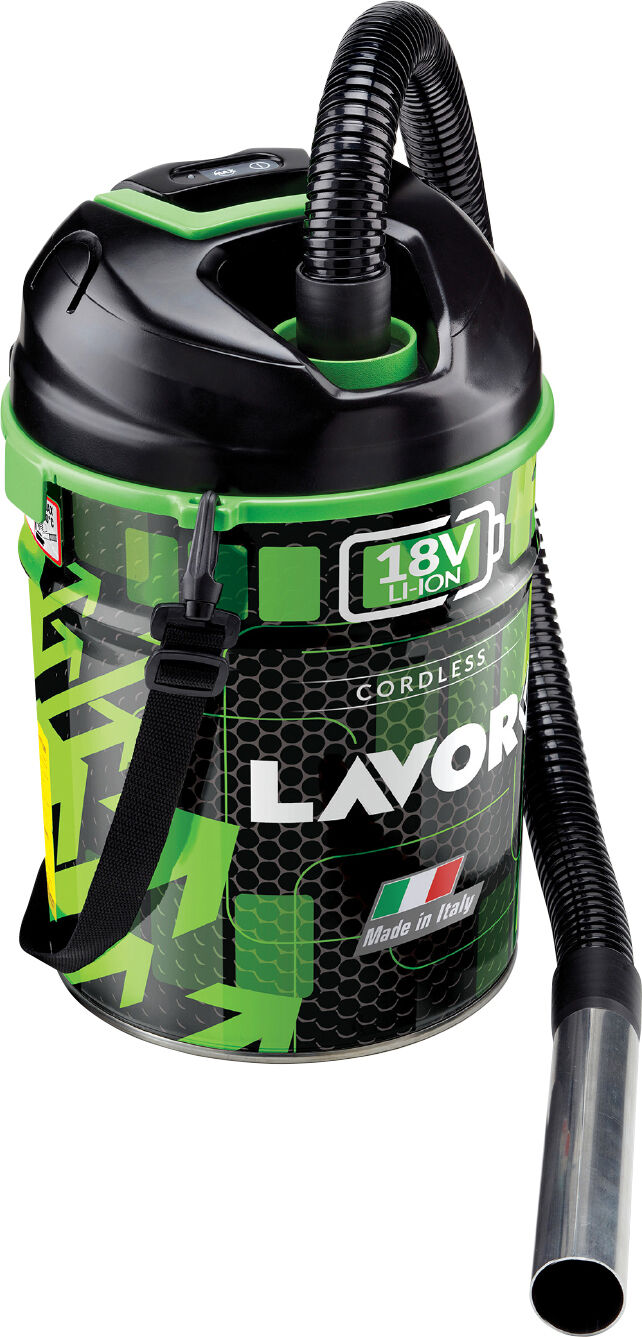 lavor 82550001 bidone aspiratutto aspiracenere senza sacco senza filo capacità 12 litri batteria 18v funzione soffiatore - 8.255.0001 free vac 1.0