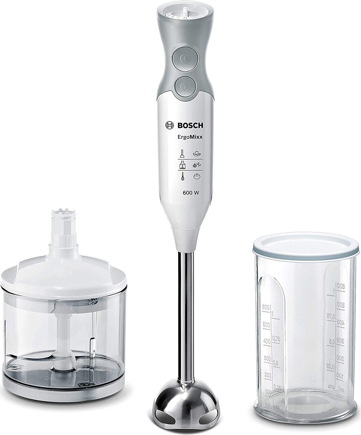 bosch msm66120 frullatore ad immersione minipimer potenza 600 watt + funzione turbo 2 velocità - msm66120