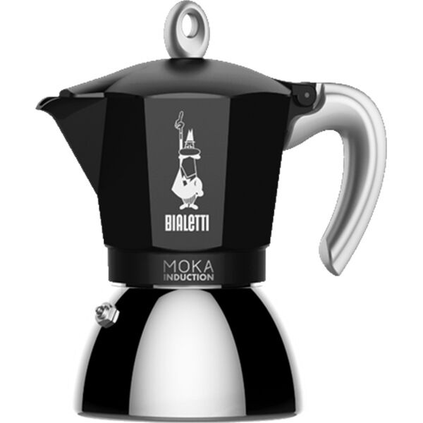 bialetti 0006934 caffettiera 4 tazze per induzione alluminio colore nero - 0006934