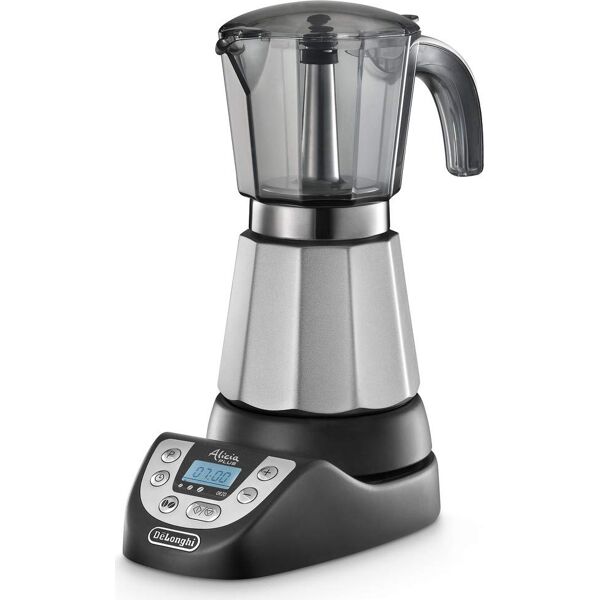 delonghi alicia plus emkp 63.b alicia plus emkp 63.b caffettiera elettrica moka 3 o 6 tazze caffè macinato in polvere funzione orzo e aroma con timer