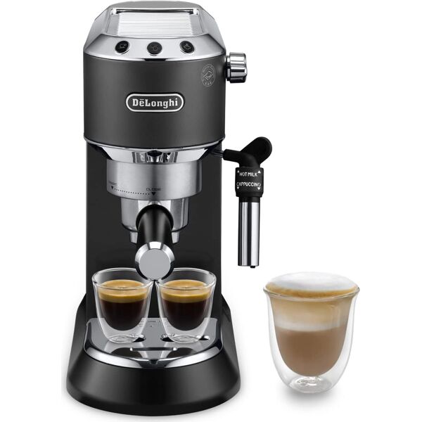 delonghi ec 685.bk dedica style macchina caffé cialde e caffé macinato in polvere espresso manuale con erogatore di vapore colore nero ec 685.bk