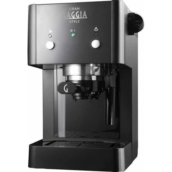 gaggia ri8423/11 gran style ri8423/11 macchina caffè cialde e caffè macinato in polvere espresso manuale con erogatore di vapore 1 o 2 tazze