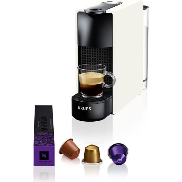 krups xn1101 nespresso® mini deluxe macchina caffè a capsule colore bianco - xn1101k