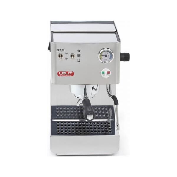 lelit pl41plus macchina caffè espresso manuale con erogatore di vapore sistema di ricarica cialde / macinato in polvere 2 tazze colore inox - pl41plus glenda