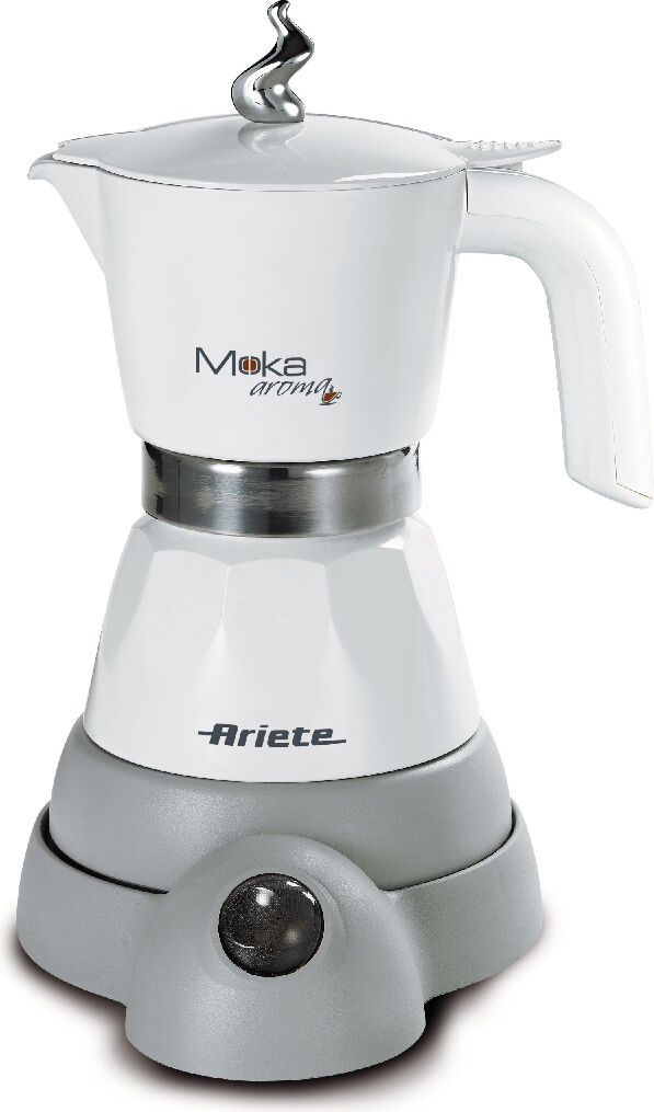 ariete 00m135810ar0 moka aroma elettrica 1358 caffettiera elettrica moka 2 o 4 tazze caffè macinato in polvere colore bianco