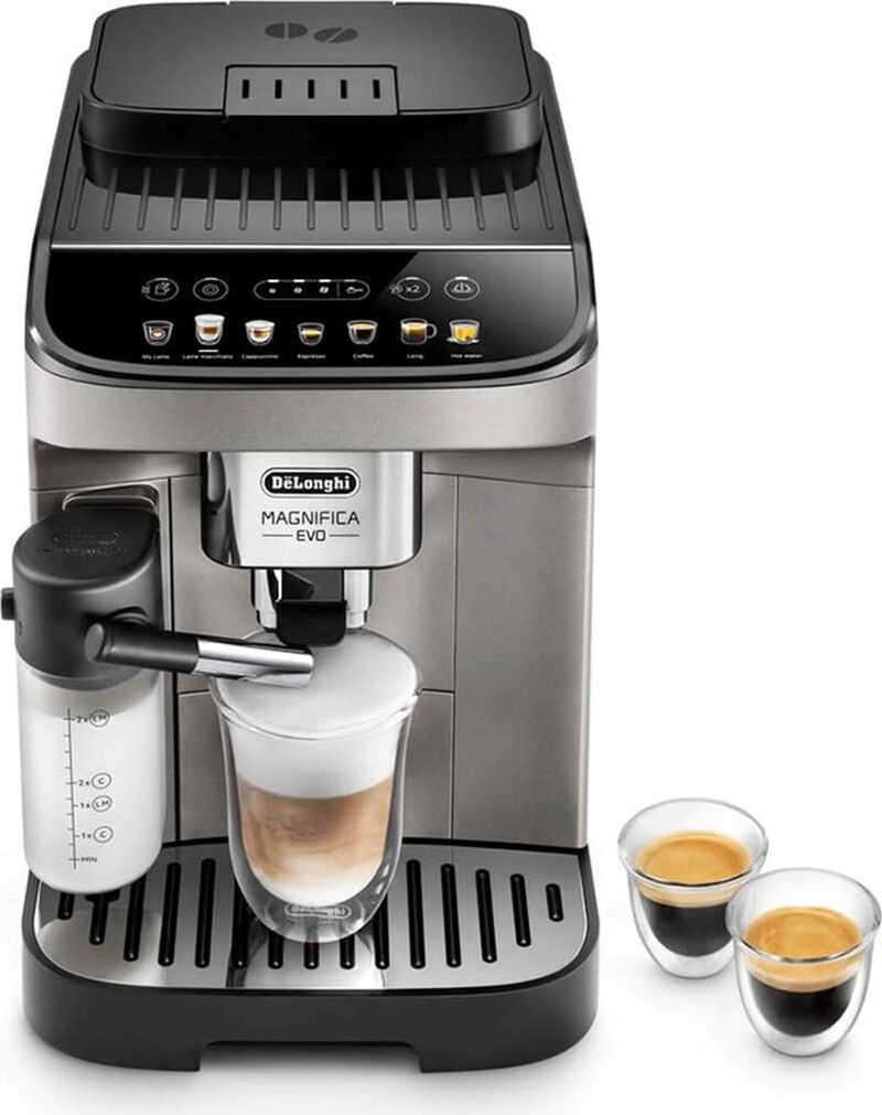 delonghi ecam 290.81.tb macchina caffé automatica espresso con macinacaffé e cappuccinatore caffé in grani colore titanium - ecam 290.81.tb magnifica evo