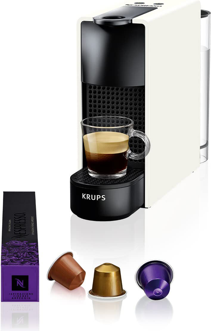 krups xn1101 nespresso® mini deluxe macchina caffè a capsule colore bianco - xn1101k