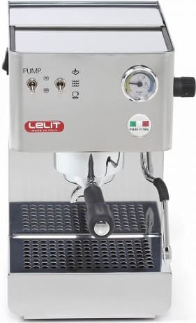 lelit pl41plus macchina caffè espresso manuale con erogatore di vapore sistema di ricarica cialde / macinato in polvere 2 tazze colore inox - pl41plus glenda