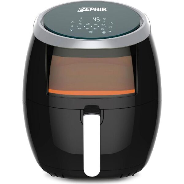 zephir zhc60n friggitrice ad aria capacità 6 litri potenza 1800 watt con display digitale colore nero - zhc60n