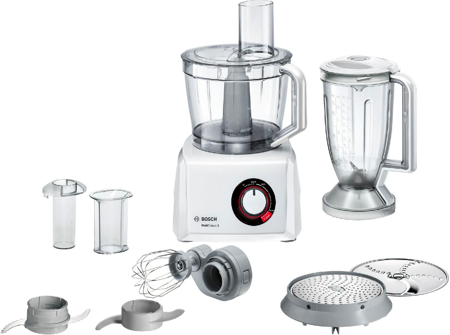 Bosch Mc812w501 Robot Da Cucina Mixer Capacità 3,9 Litri Potenza 1000 Watt + Bicchiere Frullatore + Accessori - Mc812w501 Multitalent 8