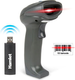 hamlet hbcs1d10w barcode scanner lettore di codici a barre wireless sensore laser - hbcs10w