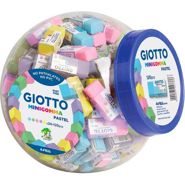 giotto 233900 boccia 120 minigomma pastel - 233900