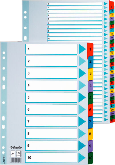 esselte 100166 confezione 10 rubrica mylar a-z f.to a4 colo - 100166