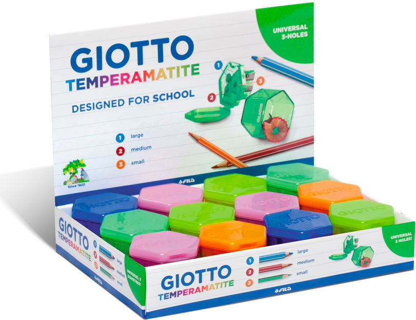 giotto 233000 conf. 24 temperamatite 3 fori - 233000