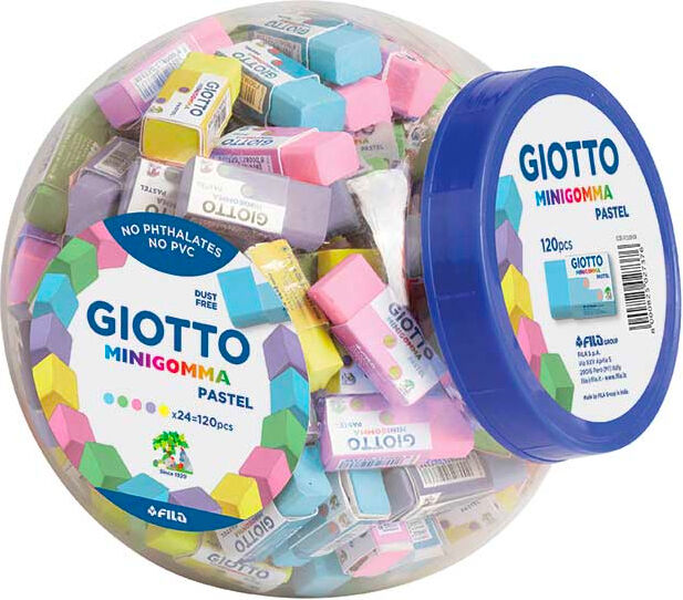 giotto 233900 boccia 120 minigomma pastel - 233900