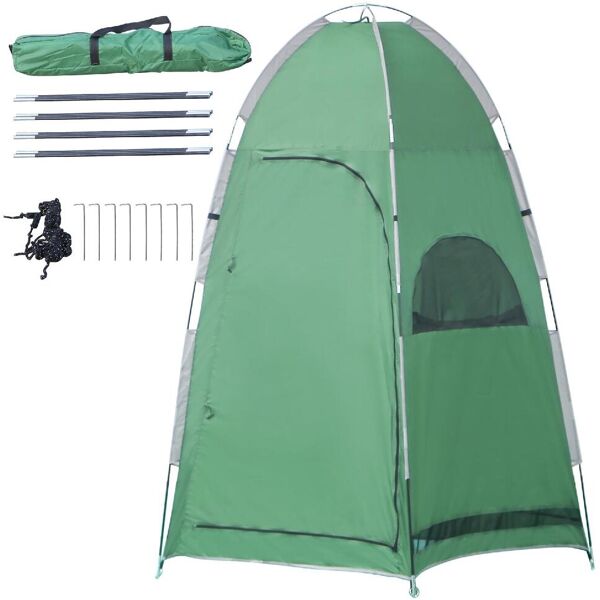 dechome 281a20 tenda doccia da campeggio con borsa per trasporto e tasca portaoggetti 122x122x213cm verde - 281a20