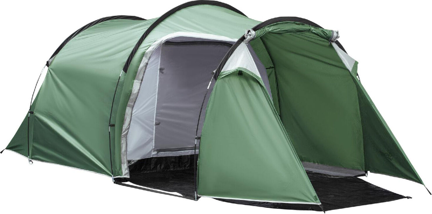 vivagarden 173a tenda da campeggio 4 posti ampio vestibolo impermeabile verde scuro - 173a