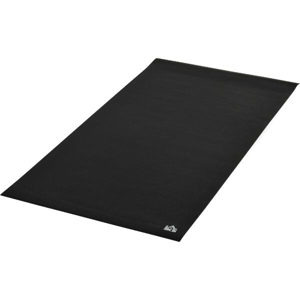 dechome 50 tappeto palestra ammortizzante per tapis roulant e cyclette tappetino fitness in pvc antiscivolo nero