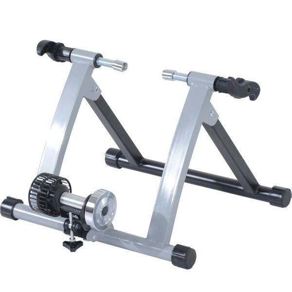 dechome 56610055 rullo bici pieghevole per allenamento in casa argento e nero - 56610055