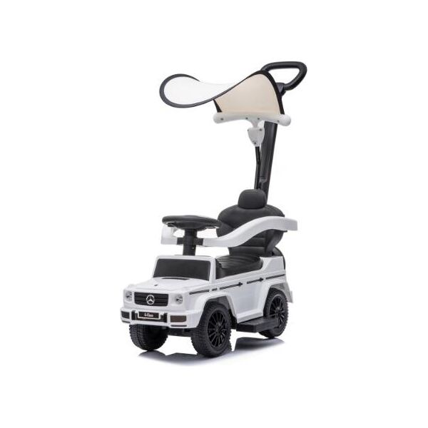 dechome 162wtek370 macchina a spinta per bambini da 18+ mesi mercedes-benz g350 con vano e tettuccio cavalcabile colore bianco - 162wtek370