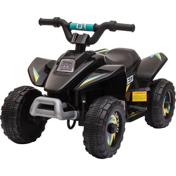 dechome 166v90bk macchina elettrica per bambini quad elettrico con batteria ricaricabile 6v 3+ anni colore nero - 166v90bk